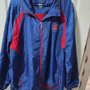 Reebok Chicago Cubs Blue and Red Windbreaker